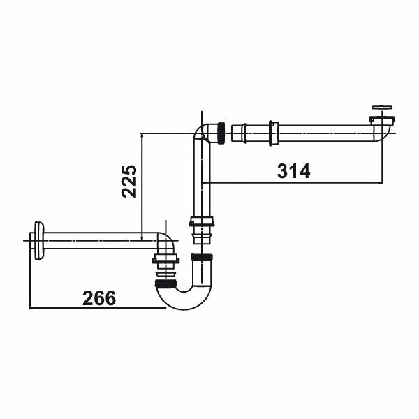 Hafele Z Lavabo Sifonu Plastik Beyaz