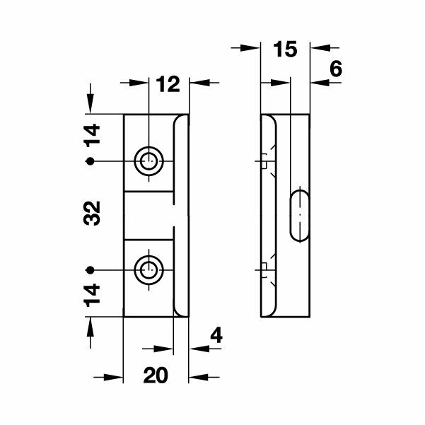 Hafele Keku Ad Dönüşlü Panel Bileşeni 15mm (10 Adet)