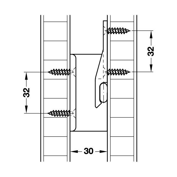 Hafele Keku Ad Dönüşlü Panel Bileşeni 30mm (10 Adet)