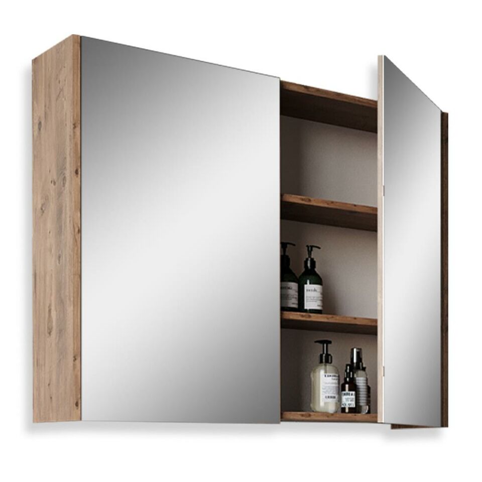 Teta Home Mersin 65CM Mdf Banyo Aynalı Üst Dolap