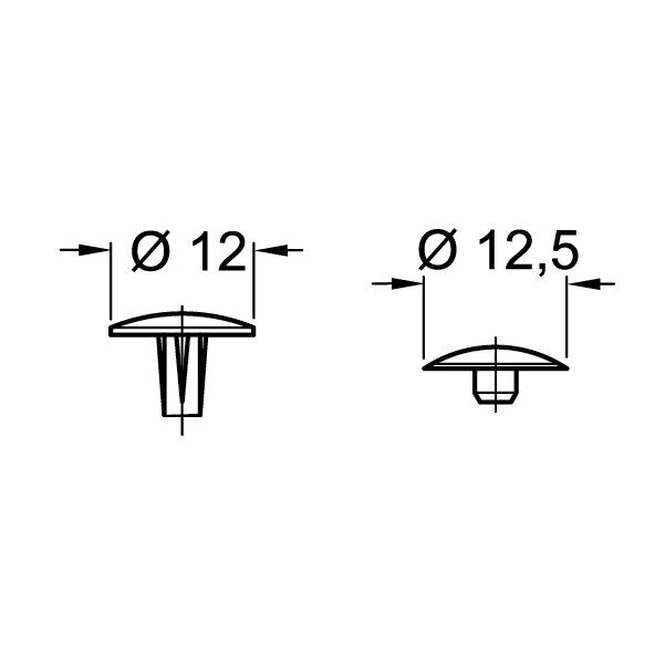 Hafele Confirmat Vida Kapağı 12,5mm (100 Adet), Kahve