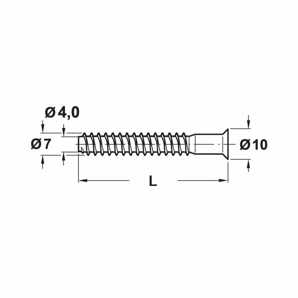 Hafele Confirmat Sw4 3,2 mm,7x50 (100 Adet), Galvaniz