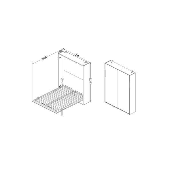 Hafele Letto Katlanır Yatak Donanımı, 1620x2000mm