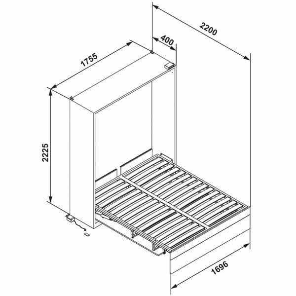 Hafele E-Letto Elektrikli Katlanır Yatak Mekanizması 1600x2000mm