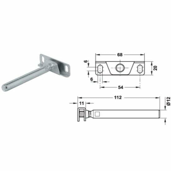 Hafele Gizli Raf Taşıyıcı Plakalı 12/24mm