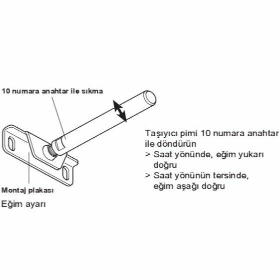 Hafele Gizli Raf Taşıyıcı Plakalı 12/24mm