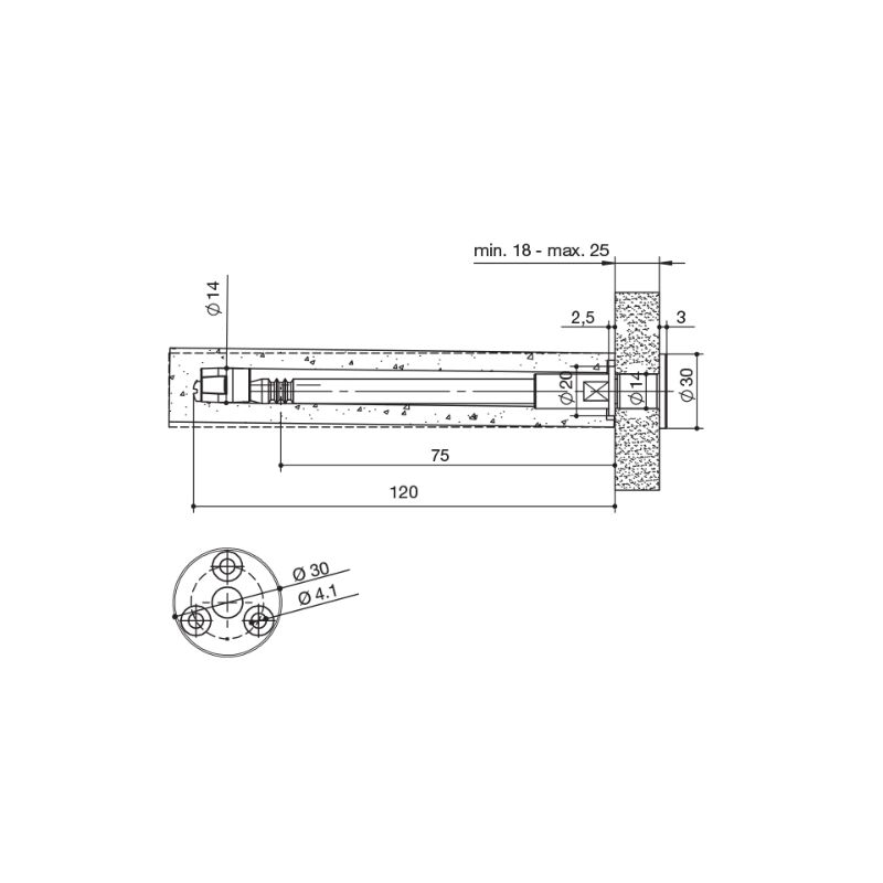 Hafele Gizli raf taşıyıcı plakalı 18/350mm