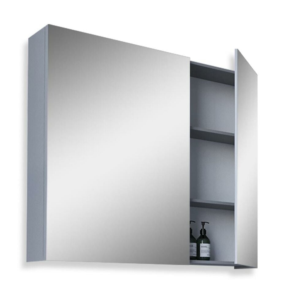 Teta Home Madrid 80CM Mdf Banyo Aynalı Üst Dolap