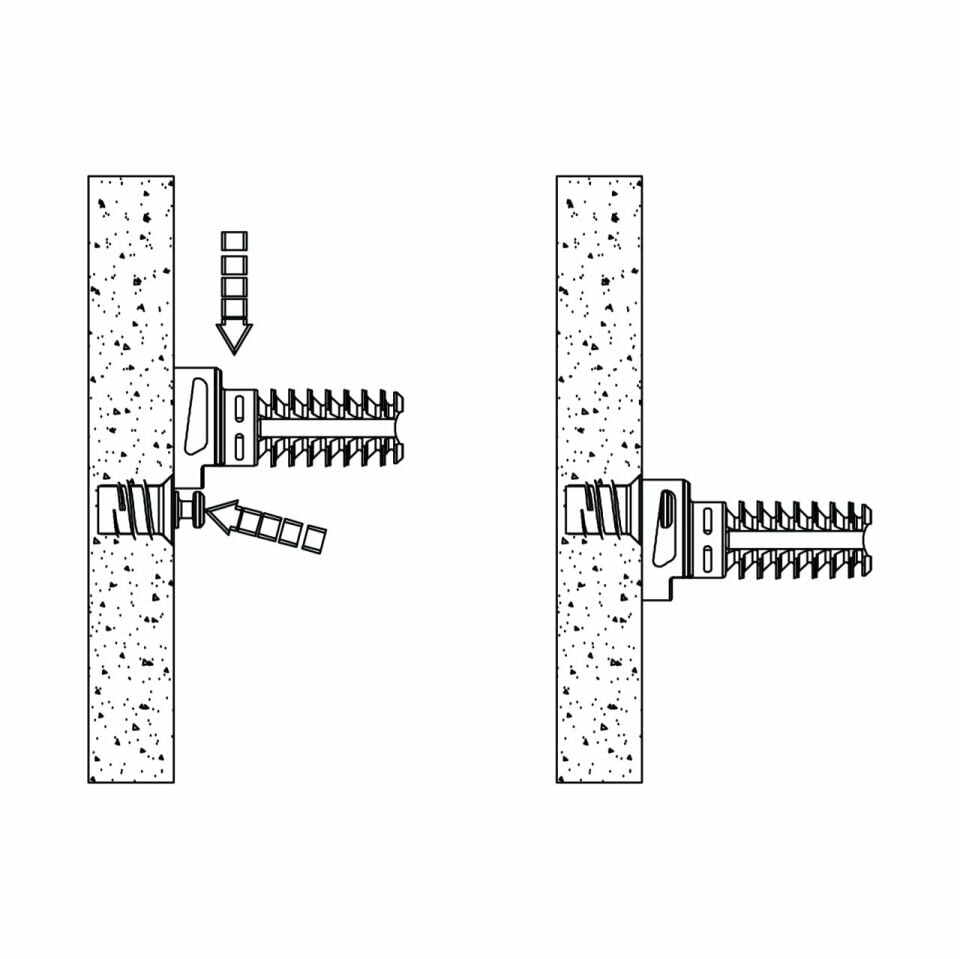 Hafele FLY Yaylı Mil Vidalanarak Ø 8mm