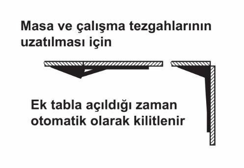 Hafele Masa Uzatma Konsolu Galvaniz 30kg 30x280mm