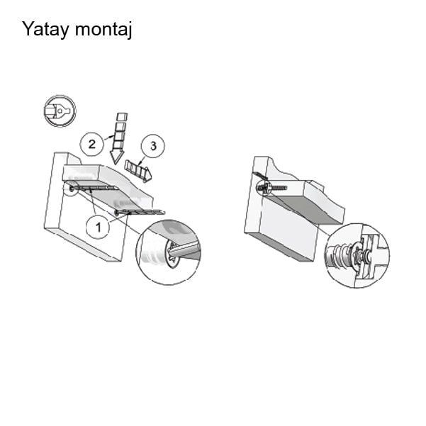 Hafele FLY Yaylı Mil Vidalanarak Ø 5mm