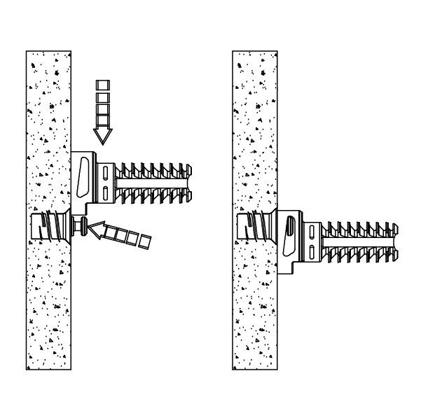 Hafele FLY Gizli Raf Bağlantı, Gövde , Ø 20mm