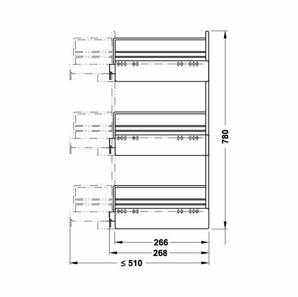 Hafele No.13 Şişelik Arena Classic 3'lü Krom P.