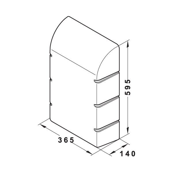 Hafele Koruyucu Kapak Duvar Tipi İçin 595mm