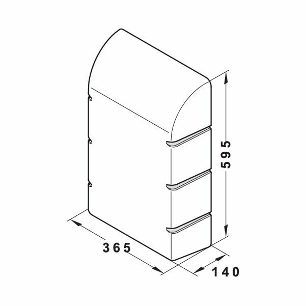 Hafele Koruyucu Kapak Duvar Tipi İçin 595mm