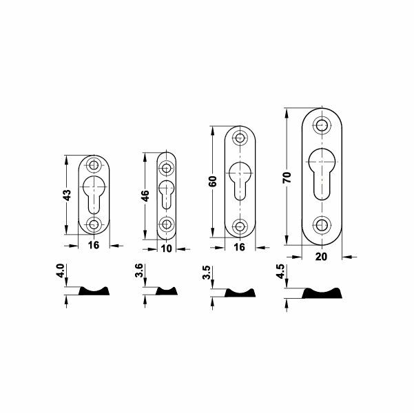Hafele Gizli Askı Elemanı 60mm, Ham