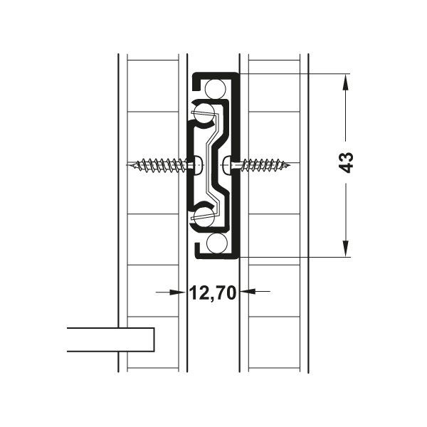 Hafele Bilyalı Ray Tam Açılım 30Kg Ball 35/350mm Galvaniz