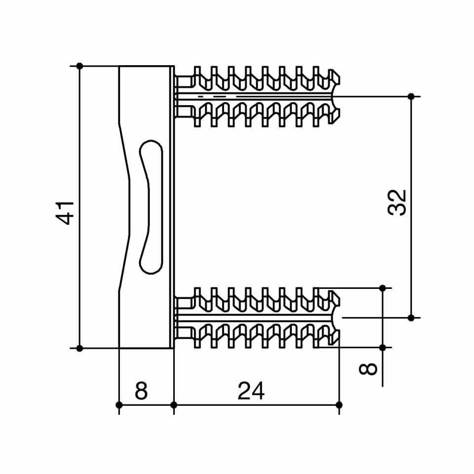 Hafele GR 8/5 Gizli Raf Bağlantı, Durdurucusuz