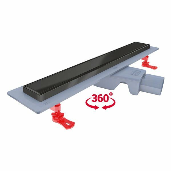 Hafele Flowlıne Duş Kanalı,Ø50,400mm,M.Siyah