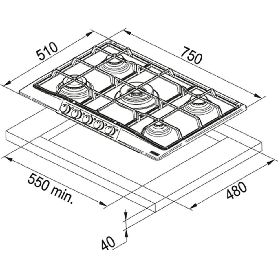 Franke Trend Line 750 FHTL 755 4G TC OA C Avena Ocak
