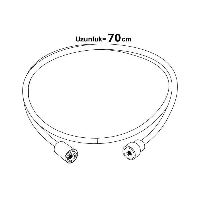 Hafele PVC Duş Hortumu 70cm Mat Siyah