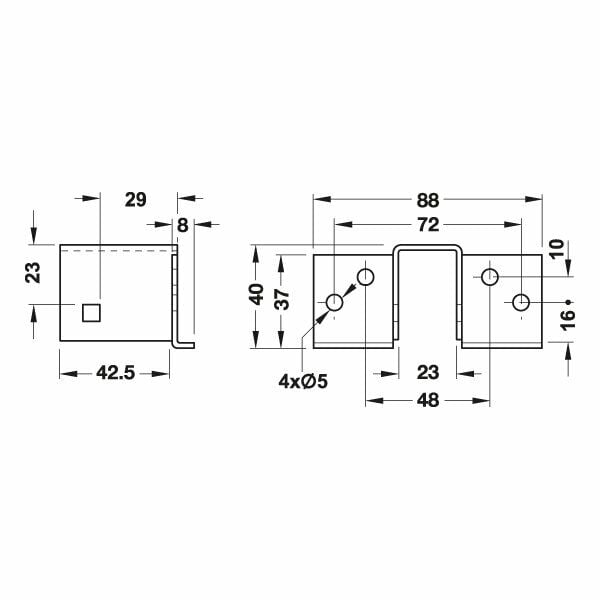 afele Karyola Baza Bağlantısı 23Mm