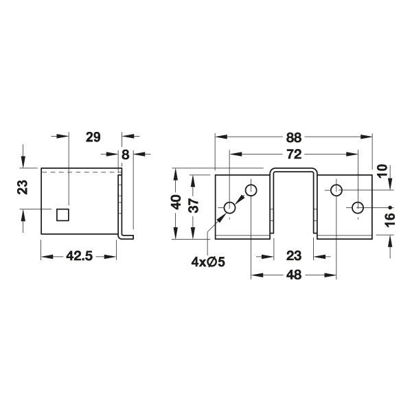 afele Karyola Baza Bağlantısı 23Mm