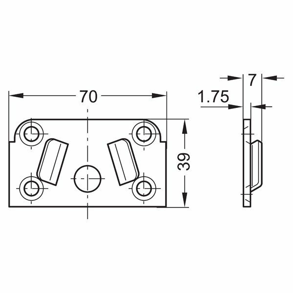 Hafele Karyola Bağlantı Elemanı 70 mm, Galvaniz
