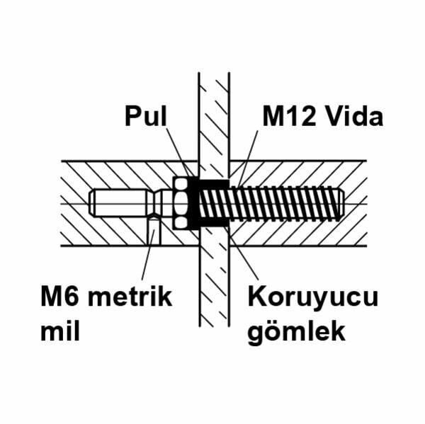 Hafele Çekme Kol Bağlantı Elemanı Çift Taraflı 8-12cm