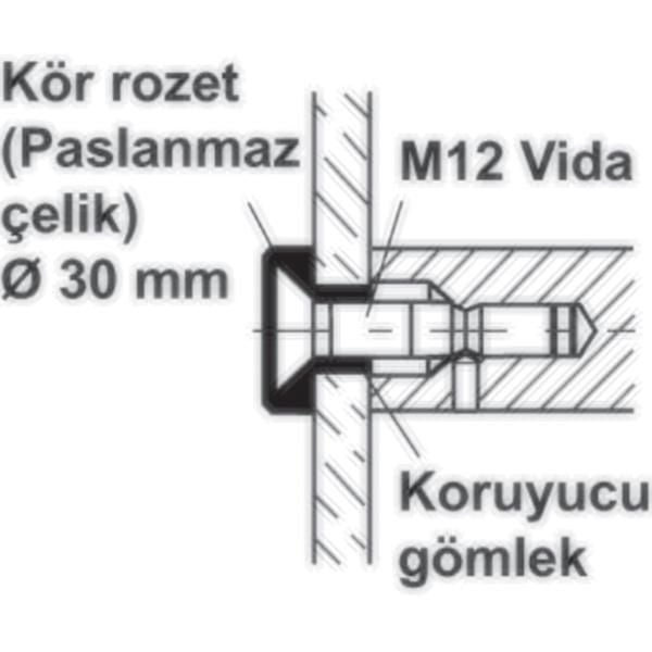 Hafele Çekme Kol Bağlantı Elemanı Tek Taraflı 8-12cm