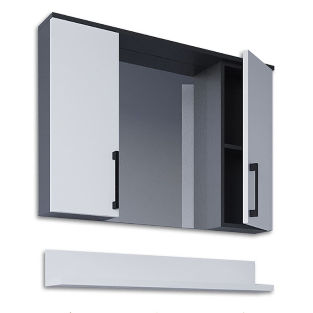 Teta Home Eko 80 Cm Mdf Banyo Aynalı Üst Dolap
