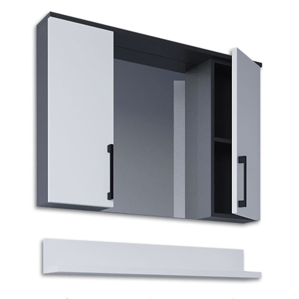 Teta Home Eko 80 Cm Mdf Banyo Aynalı Üst Dolap