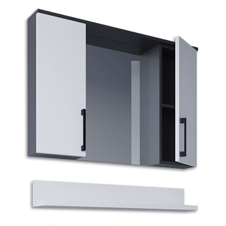 Teta Home Eko 80 Cm Mdf Banyo Aynalı Üst Dolap