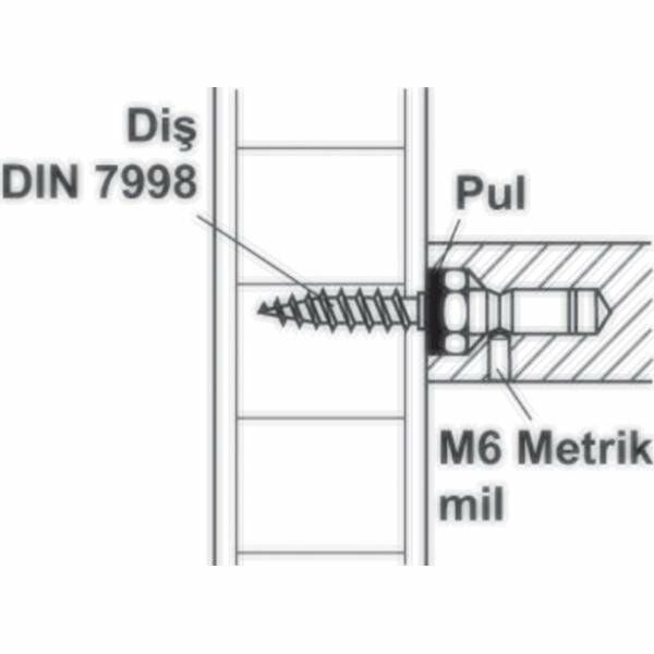 Hafele Çekme Kol Bağlantı Elemanı Tek Taraflı 40-62cm