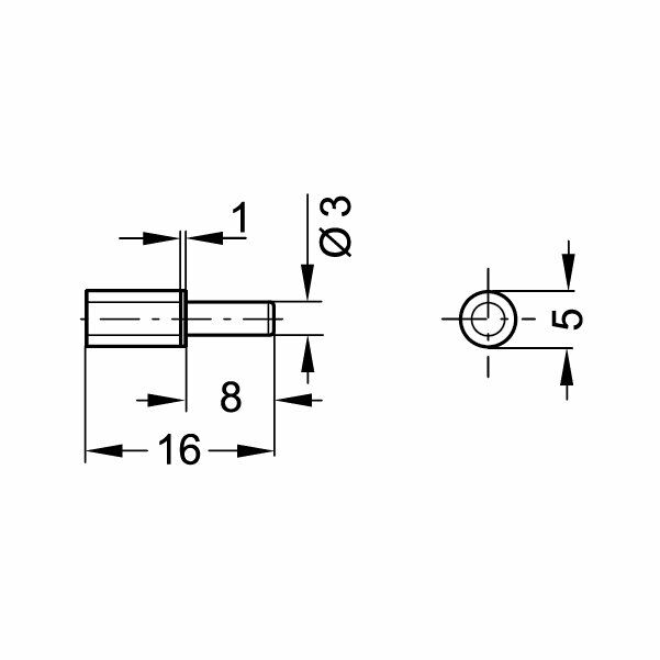 Hafele Cam Raf Pimi 3mm (100 Adet), Şeffaf