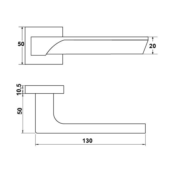 Hafele Kapı Kolu Seti İstanbul Barelli Mat Siyah