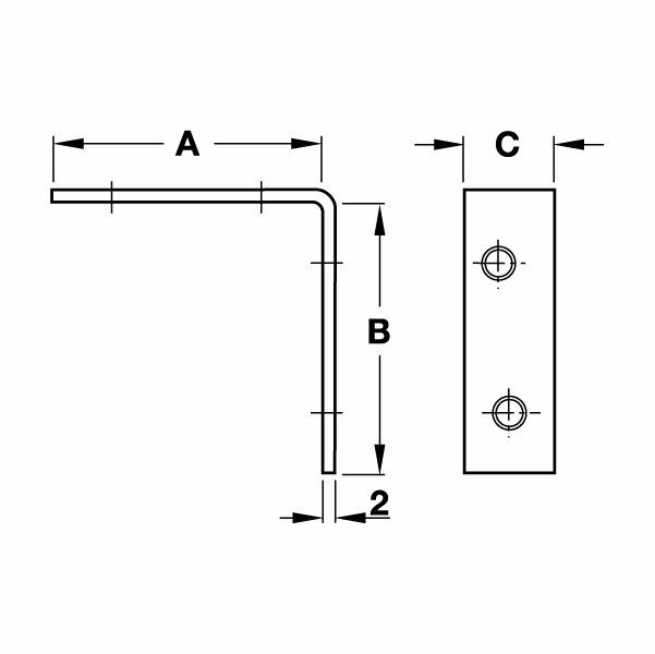 Hafele Köşebent 25x25mm, Sarı Renk (100 Adet)