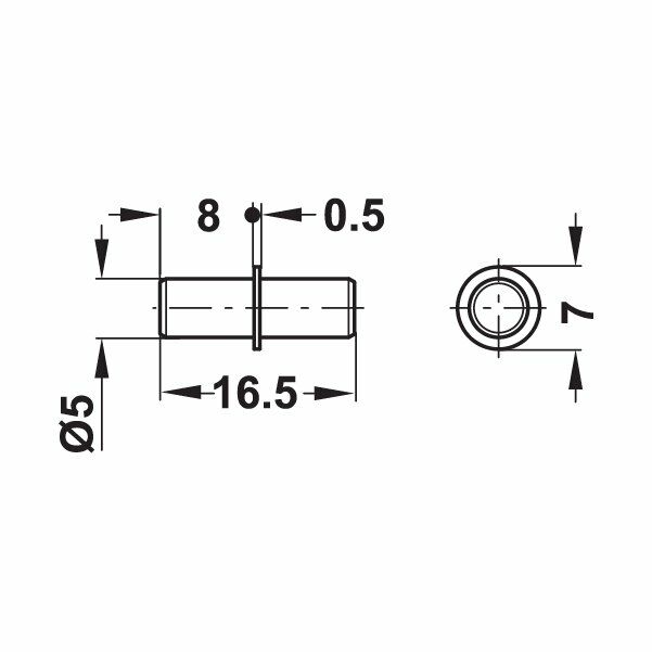 Hafele Raf Pimi Çelik Karartılmış 5mm 80kg (100 Adet)