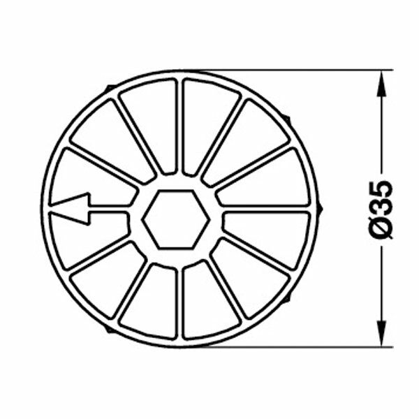 Hafele Maxifix-E Gövde SW6 18mm (10 Adet), Nikel Kaplama
