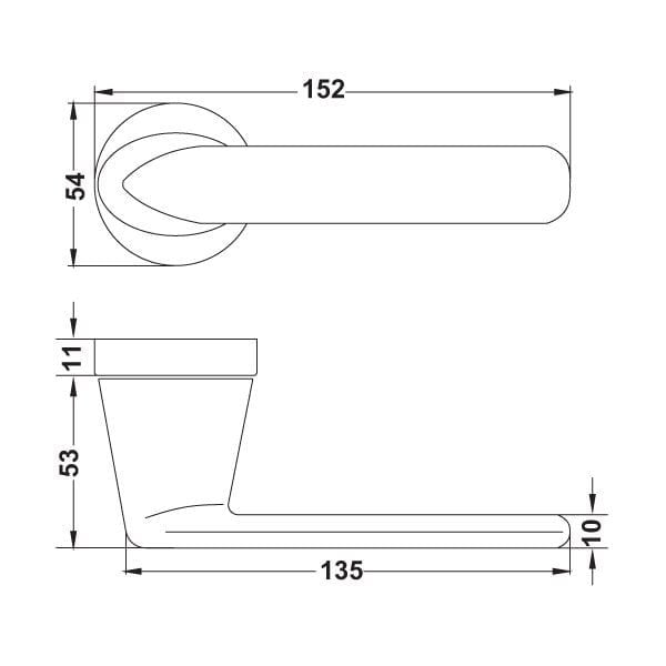 Hafele Kapı Kolu Surf Mat Altın