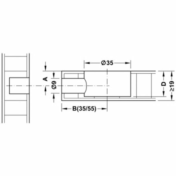 Hafele Maxifix-E Gövde SW6 18mm (10 Adet), Ham