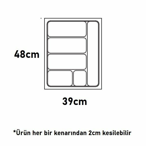 Hafele Smart Çatal Kaşıklık Gümüş Renk, 39x48cm