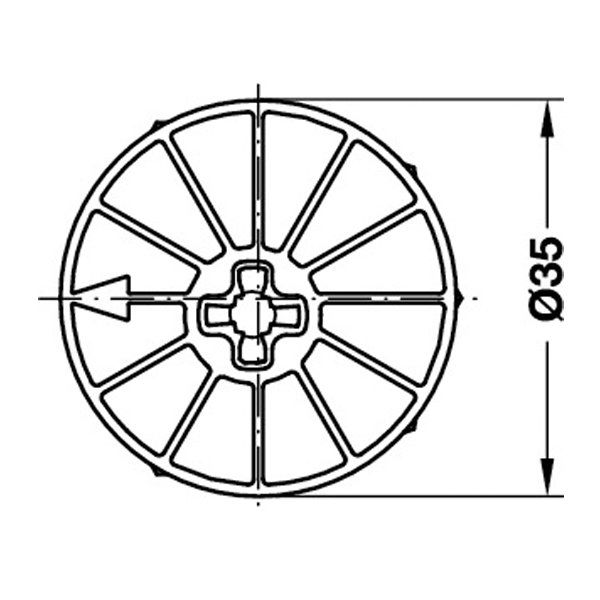 Hafele Maxifix-E Gövde PZ3 18mm (10 Adet), Nikel Kaplama