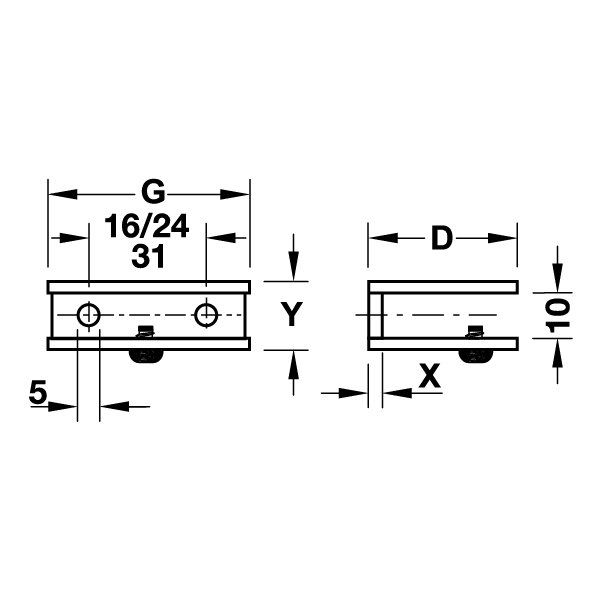 Hafele Raf Tutucu Krom Kpl.Parlak 6-8mm (1 Çift)