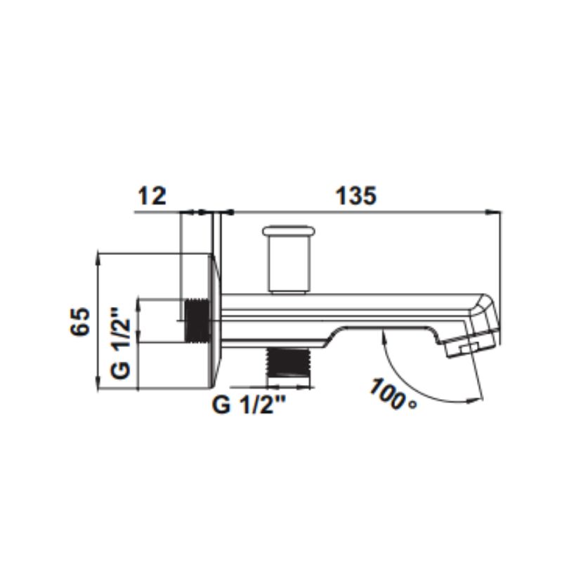 Hafele Yönlendiricili Çıkış Ucu Fluxo Yuvarlak Parlak Krom
