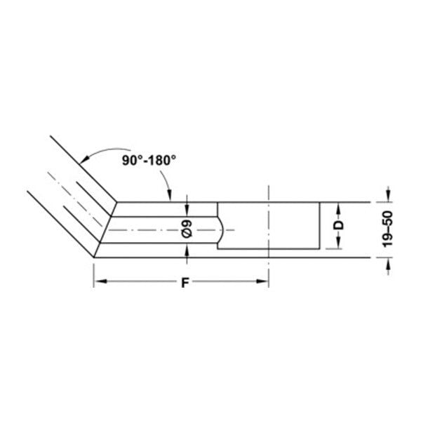 Hafele Maxifix Çift Taraflı Açılı Mil 44mm (10 Adet), Galvaniz