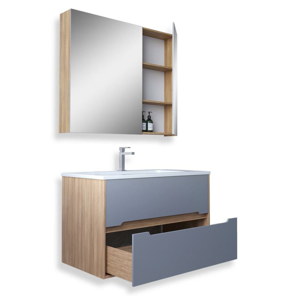 Teta Home Madrid 80 cm Mdf Banyo Dolabı Seti