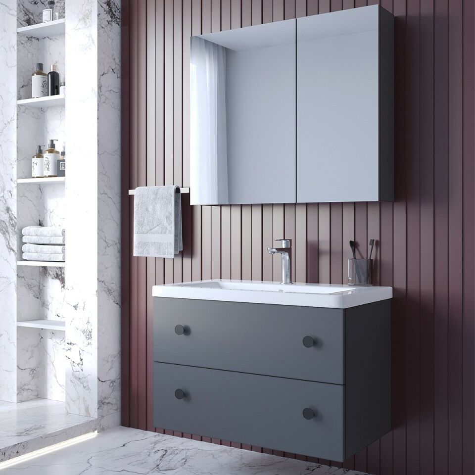 Teta Home Tiflis 65 Cm Mdf Banyo Dolabı Seti