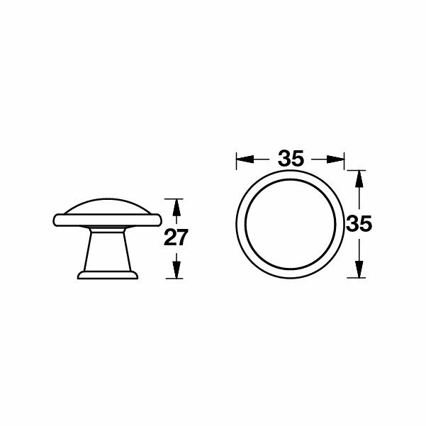 Hafele Düğme Kulp Georgetown Jr. Antik Bronz