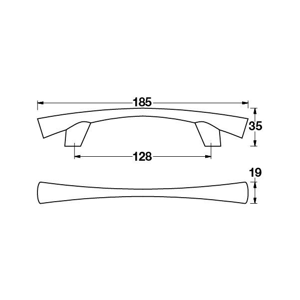 Hafele Mobilya Kulpu Arco 128mm Parlak Krom